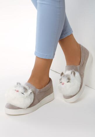 Szare Slip On Woven Comforts