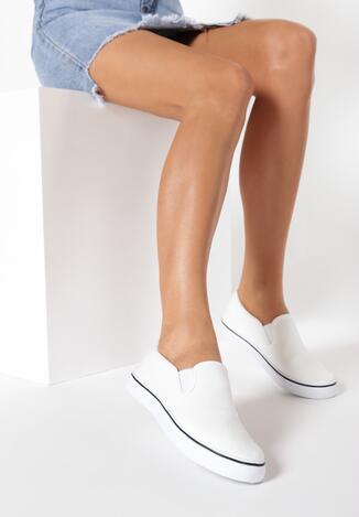 Białe Slip On Needed You So