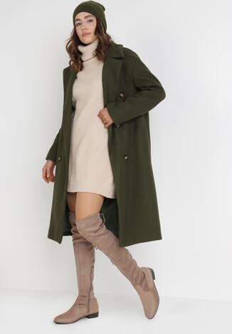 Khaki Kozaki Lady In Grey