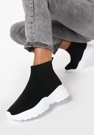 Czarno-Białe Sneakersy Smithfield