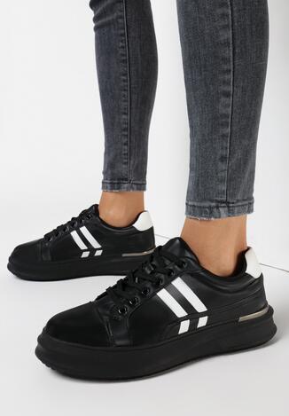 Czarne Sneakersy Aluvere