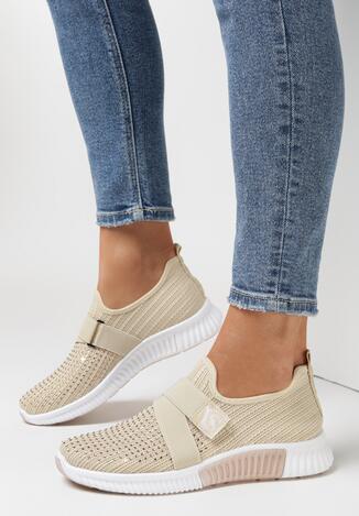 Beżowe Buty Sportowe Finemond