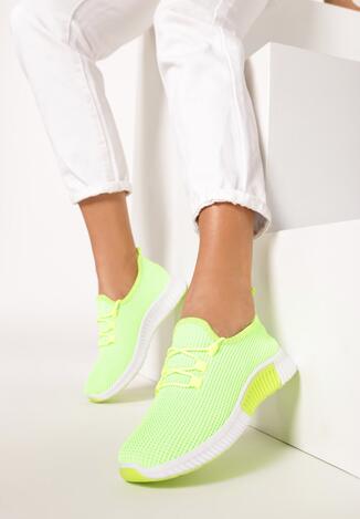 Limonkowe Neonowe Buty Sportowe Nautiney