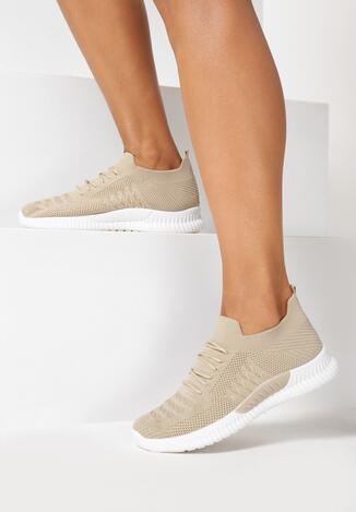 Beżowe Buty Sportowe Adrearene