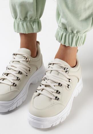 Beżowe Sneakersy Calyreisis