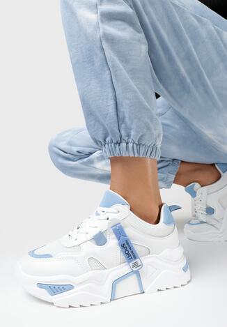 Biało-Niebieske Sneakersy Radiancy