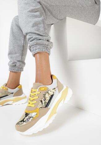 Beżowe Sneakersy Thonimoni