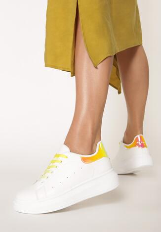 Biało-Żółte Sneakersy Pop Of Colour