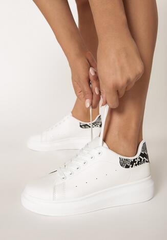 Białe Wężowe Sneakersy Hypnotic