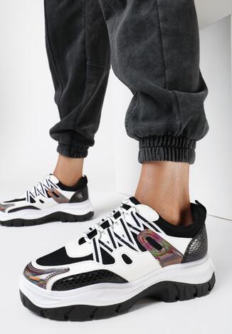 Czarno-Białe Sneakersy Foggyvine