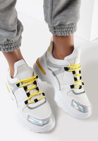 Biało-Żółte Sneakersy Whitfall
