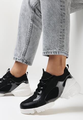 Czarne Sneakersy Bathaphaura