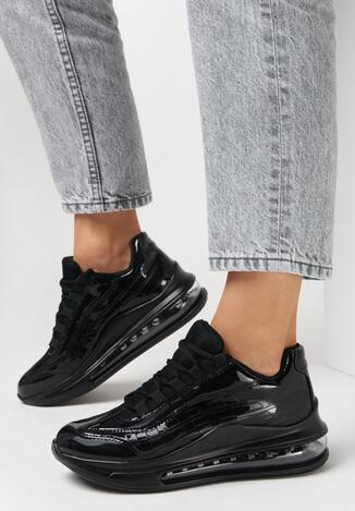 Czarne Sneakersy Pardia