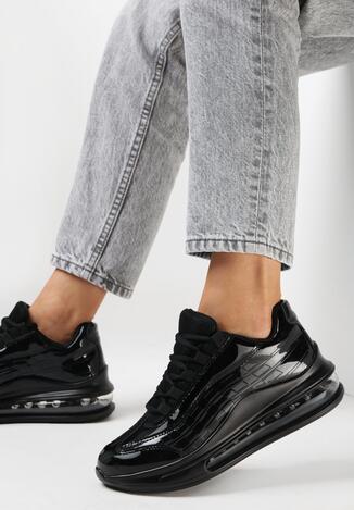 Czarne Sneakersy Pardia