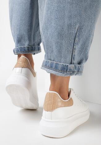 Biało-Beżowe Sneakersy Paella