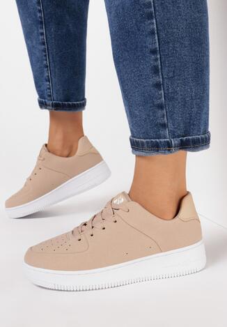 Beżowe Buty Sportowe Covenroar