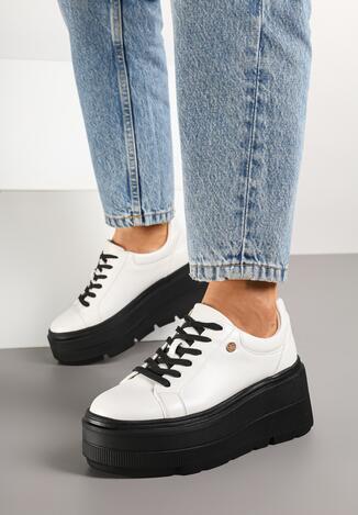 Sneakers Alb cu negru