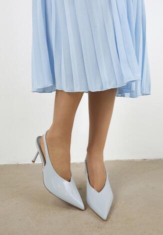 Niebieskie Czółenka Sandały Vices na Szpilce z Noskiem w Szpic Tillasia