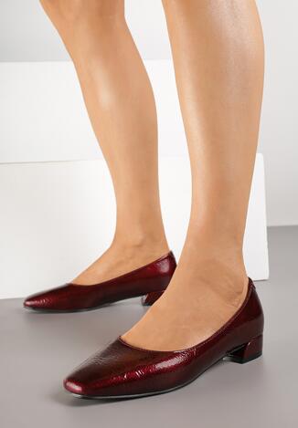 Pantofi cu toc Bordo