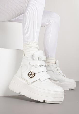 Białe Botki Vices w Stylu Sneakersów na Platformie Afirriva