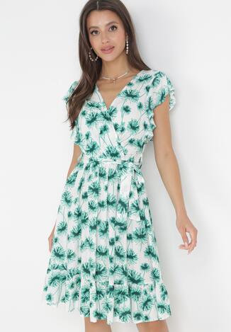 Rochie Verde Petrecută cu elastic în talie Mubill