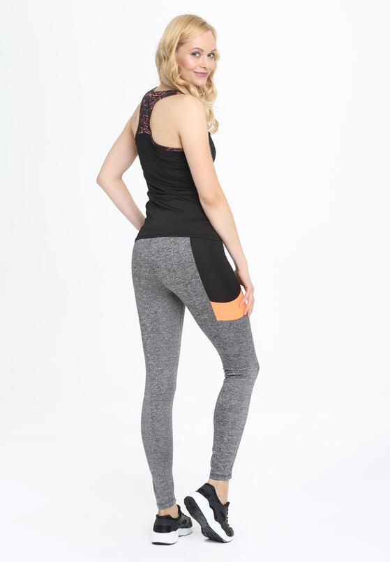 Czarno-Pomarańczowy Top Jogging 5