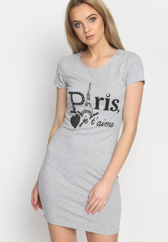 Szara Sukienka Je T'aime 1