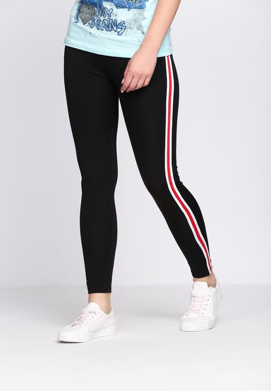 Czarno-Czerwone Legginsy Feel Alive 1