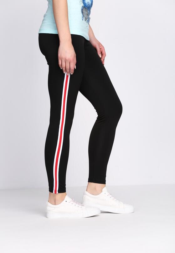 Czarno-Czerwone Legginsy Feel Alive 5