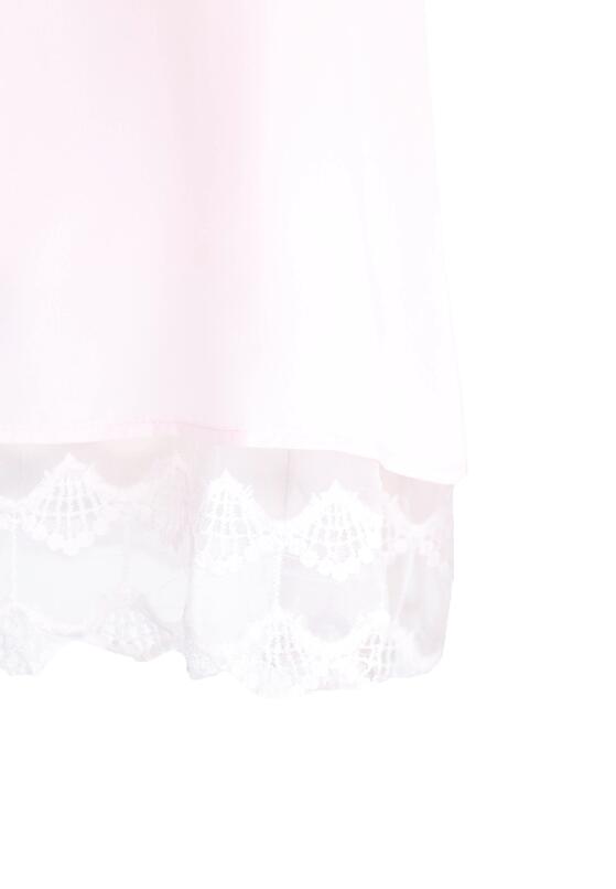 Jasnoróżowa Bluzka Lace Ruffle 6