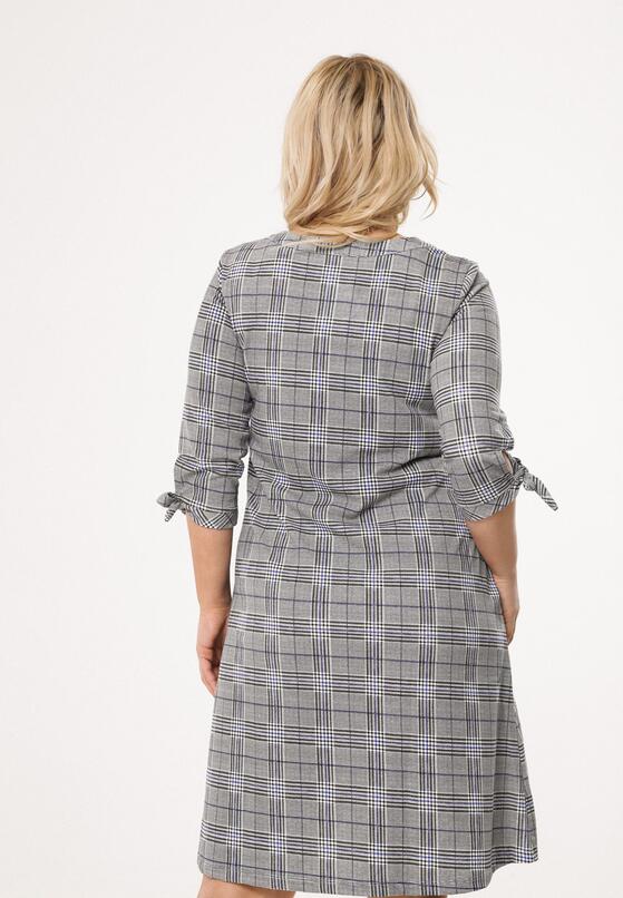 Rochie Gri cu albastru 3
