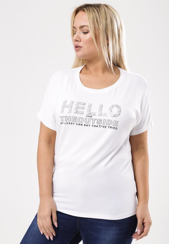 Biały T-shirt Famously