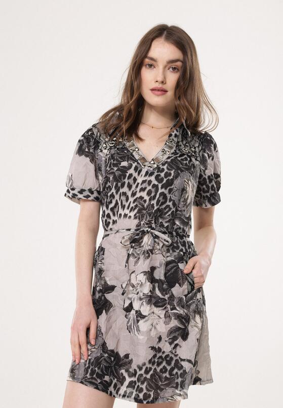 Szara Sukienka Patterned 1