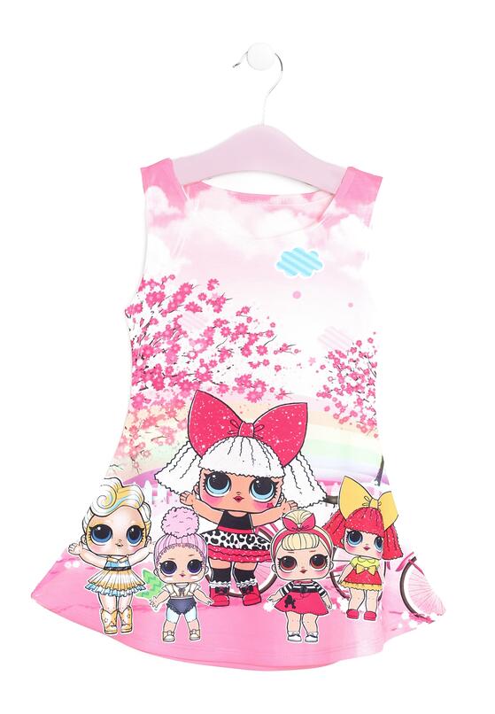 Różowa Sukienka Faux 1