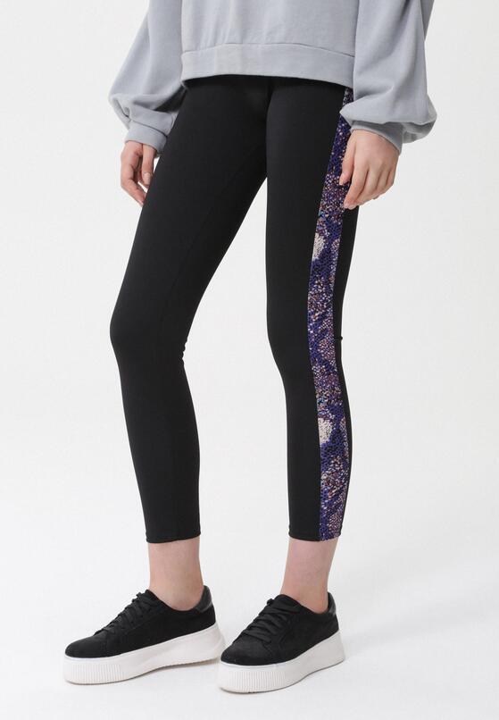 Czarno-Niebieskie Legginsy Annalise 1