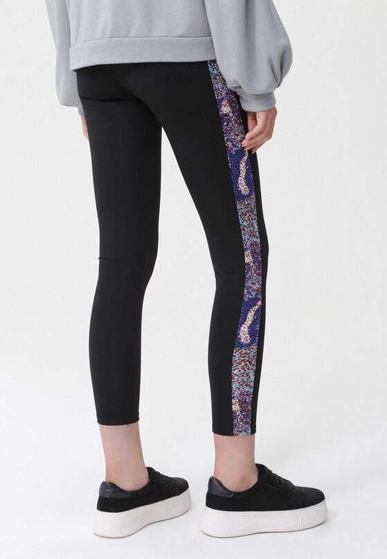 Czarno-Niebieskie Legginsy Annalise 3