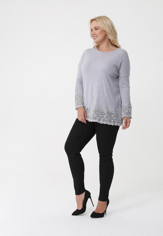 Jasnoszary Sweter Missfortune 2