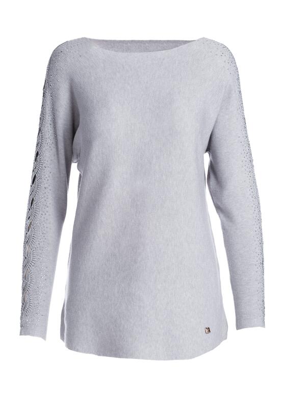 Jasnoszary Sweter Aubergine 5