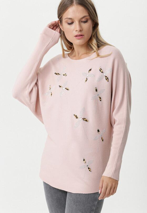 Pulover Roz deschis 1