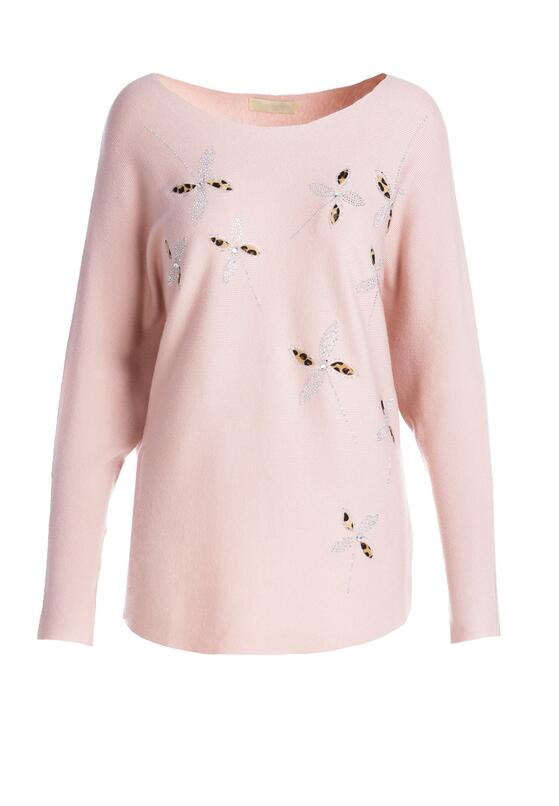 Pulover Roz deschis 5