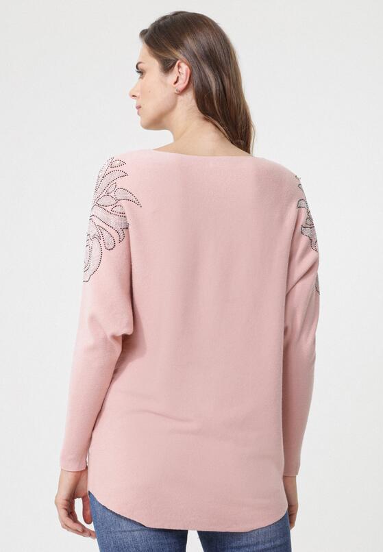 Pulover Roz deschis 3