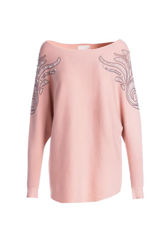 Pulover Roz deschis 5