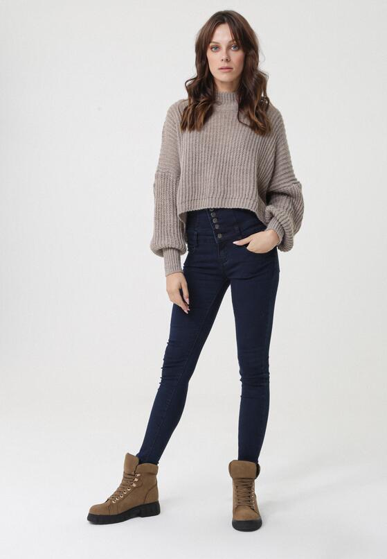 Granatowe Jeansy Dudley 2