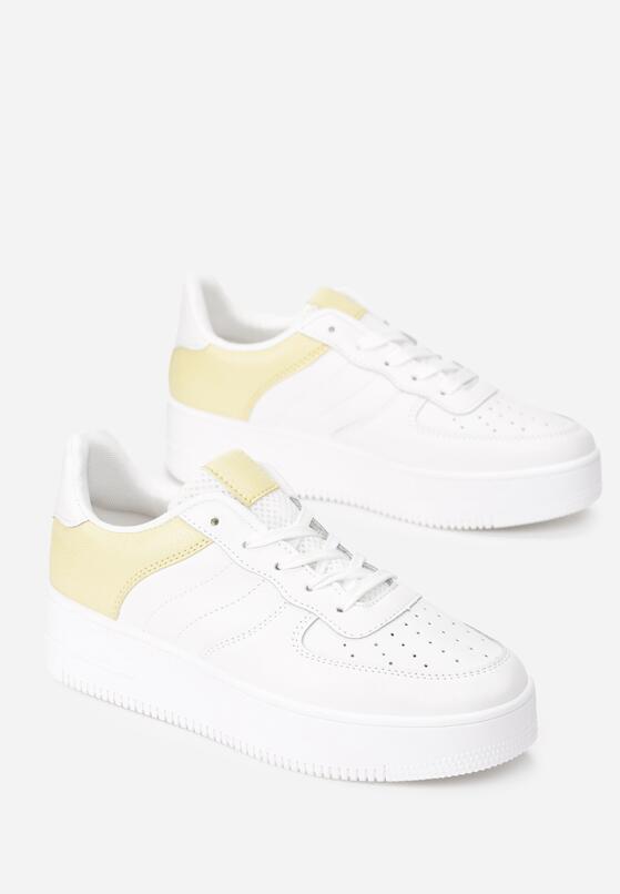 Biało-Żółte Sneakersy Christy 4
