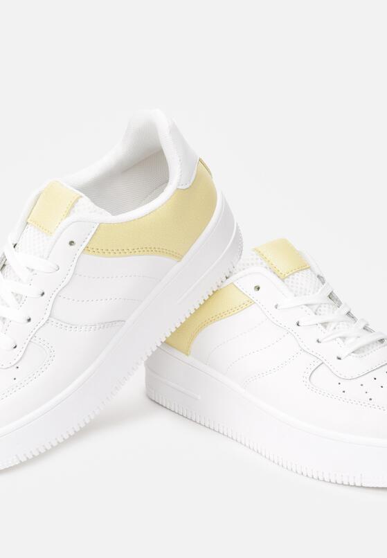 Biało-Żółte Sneakersy Christy 5