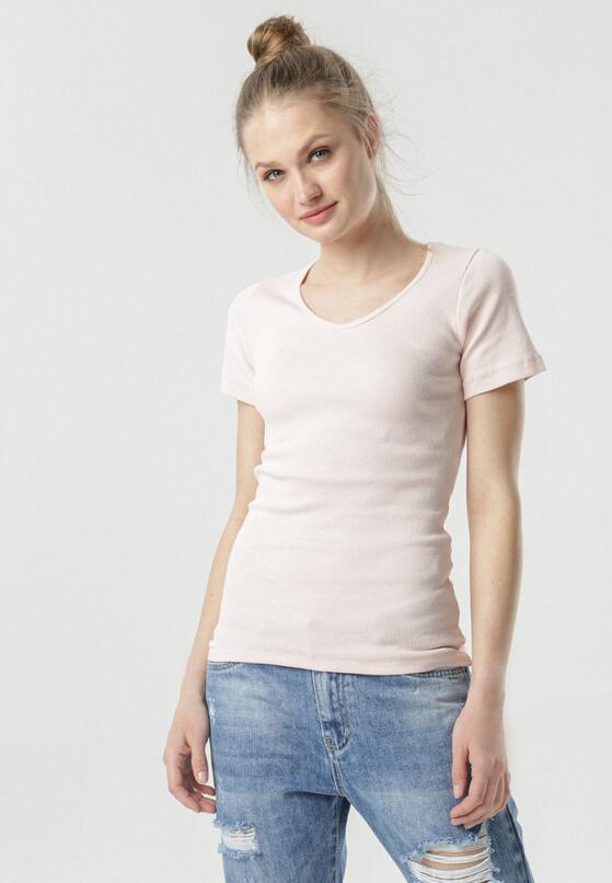 Jasnoróżowy T-shirt Ananore 1