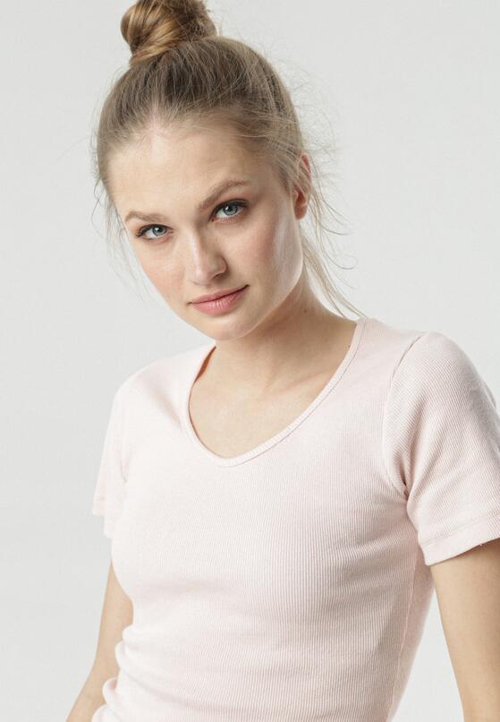 Jasnoróżowy T-shirt Ananore 4