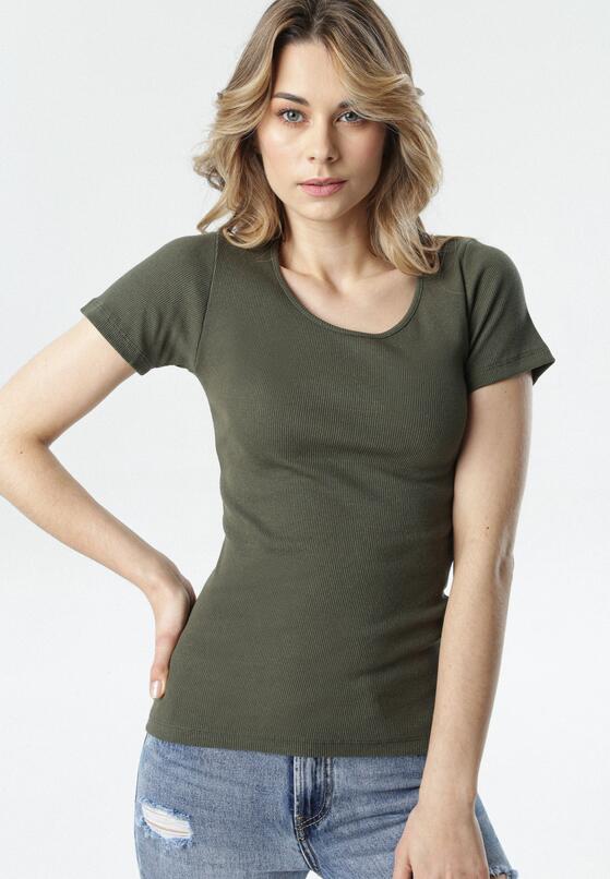 Ciemnozielony T-shirt Ananore 1