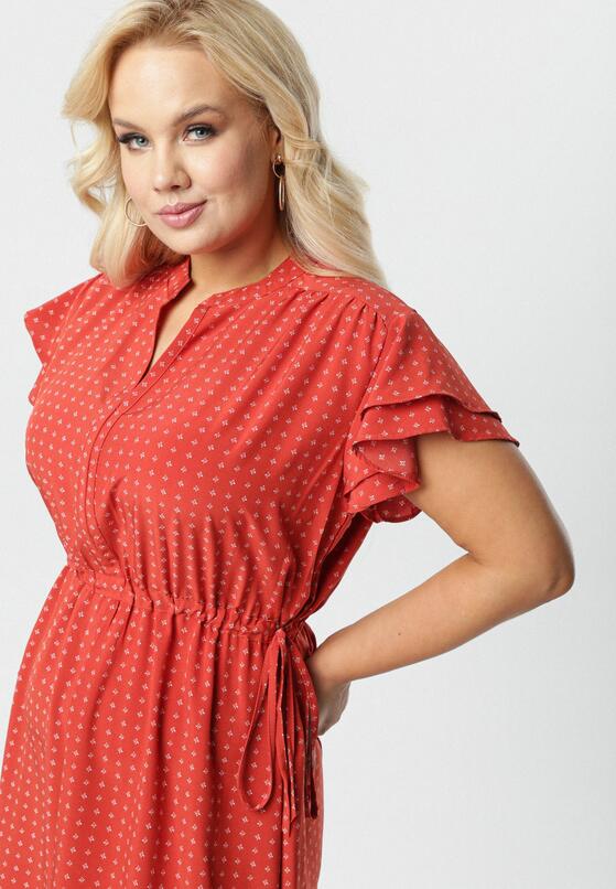 Czerwona Sukienka Melilacia 4