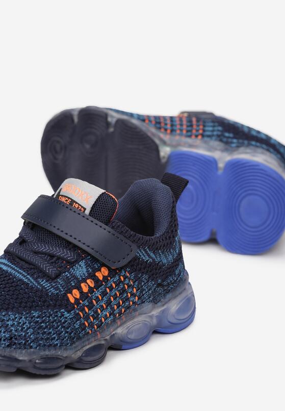 Granatowo-Pomarańczowe Buty Sportowe LED Acalelis 3